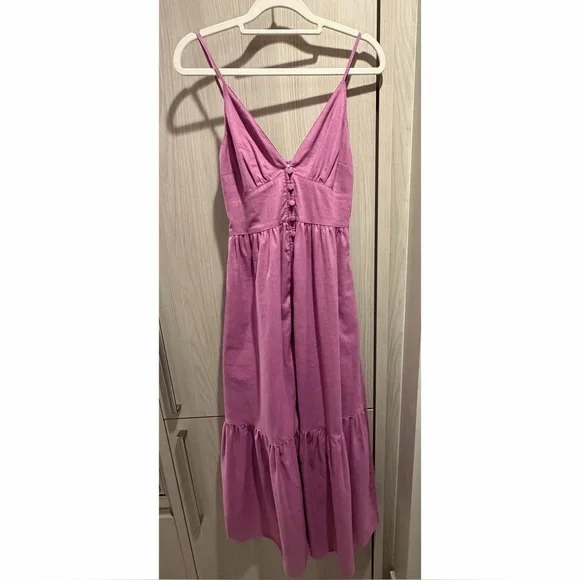 Brand New with Tag Abercrombie & Fitch Linen Blend Button Through Maxi Dress - Picture 6 of 8